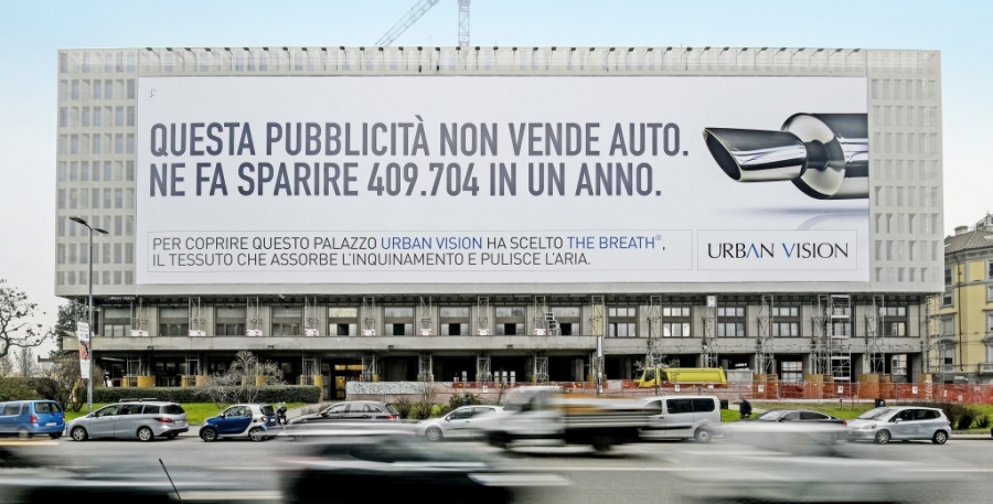 La campagna pubblicitaria promossa da Urban Vision con l&#039;impiego del tessuto The Breath